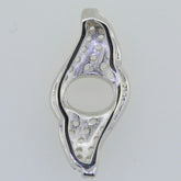 14K White Gold Semi Mount Pendant Setting Oval OV 8X6mm Syzjewelry